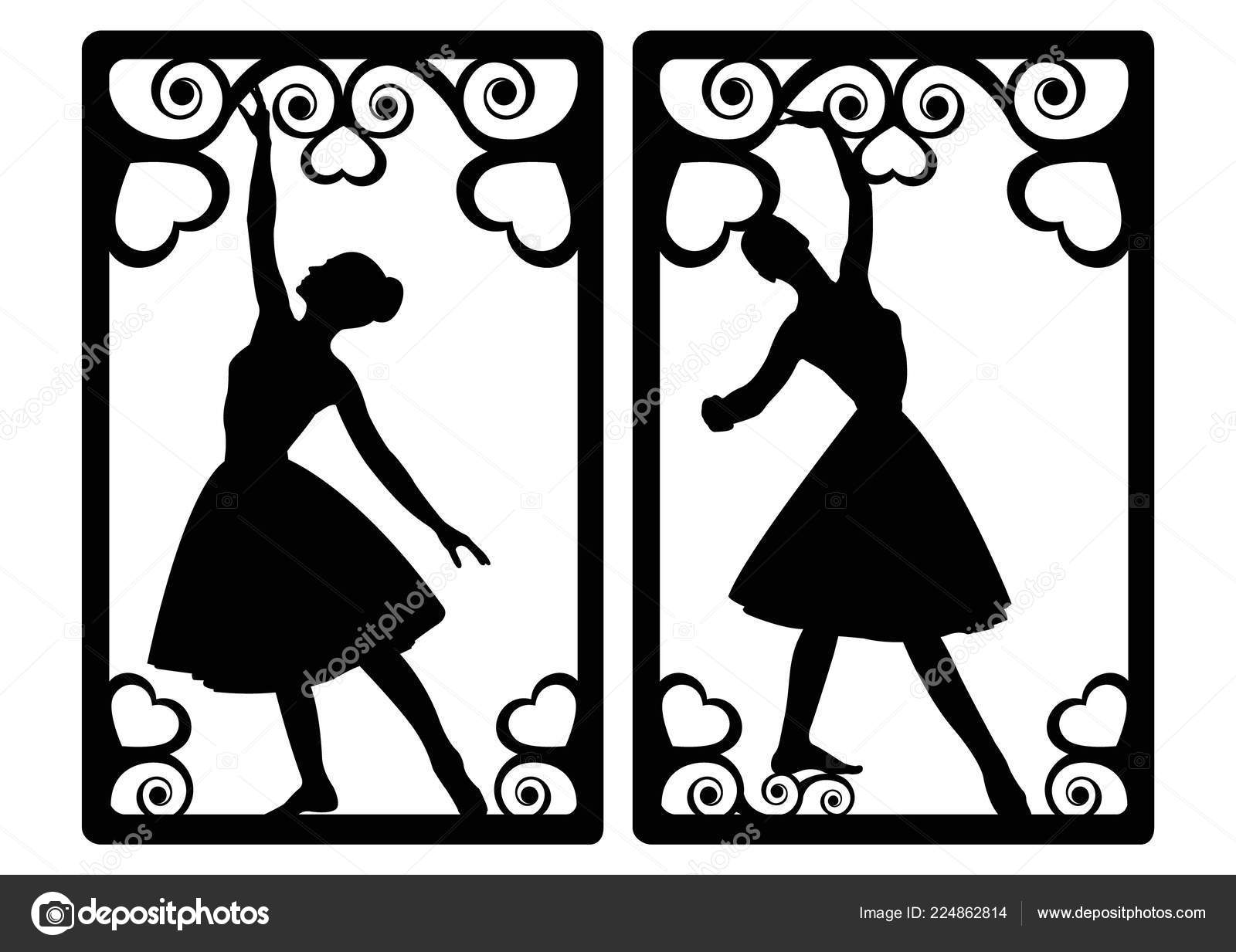 Ballerina Silhouette Stencil
