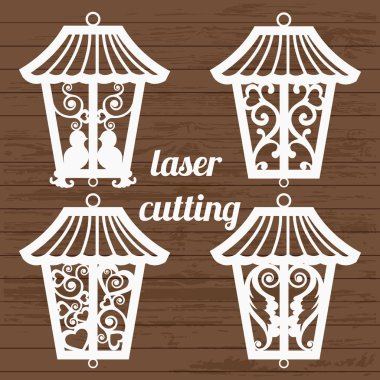 Lazer kesimi için noel toplarının desenleri