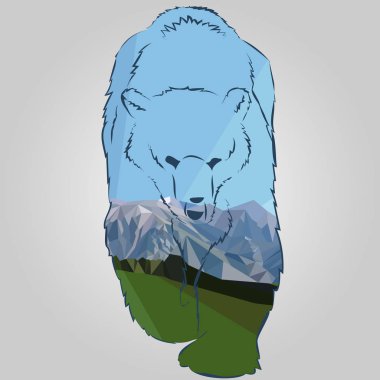 dağ manzarası ile ayı