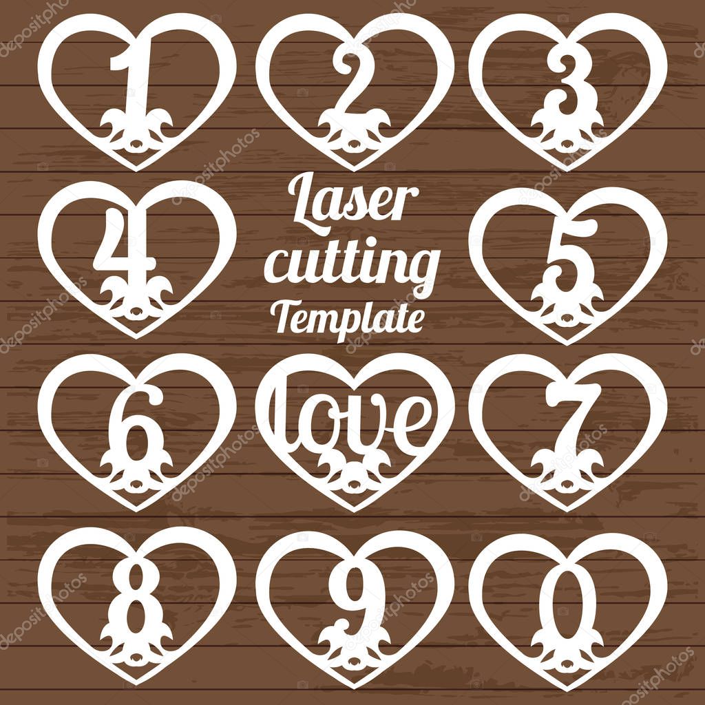 Laser cutting digit pattern