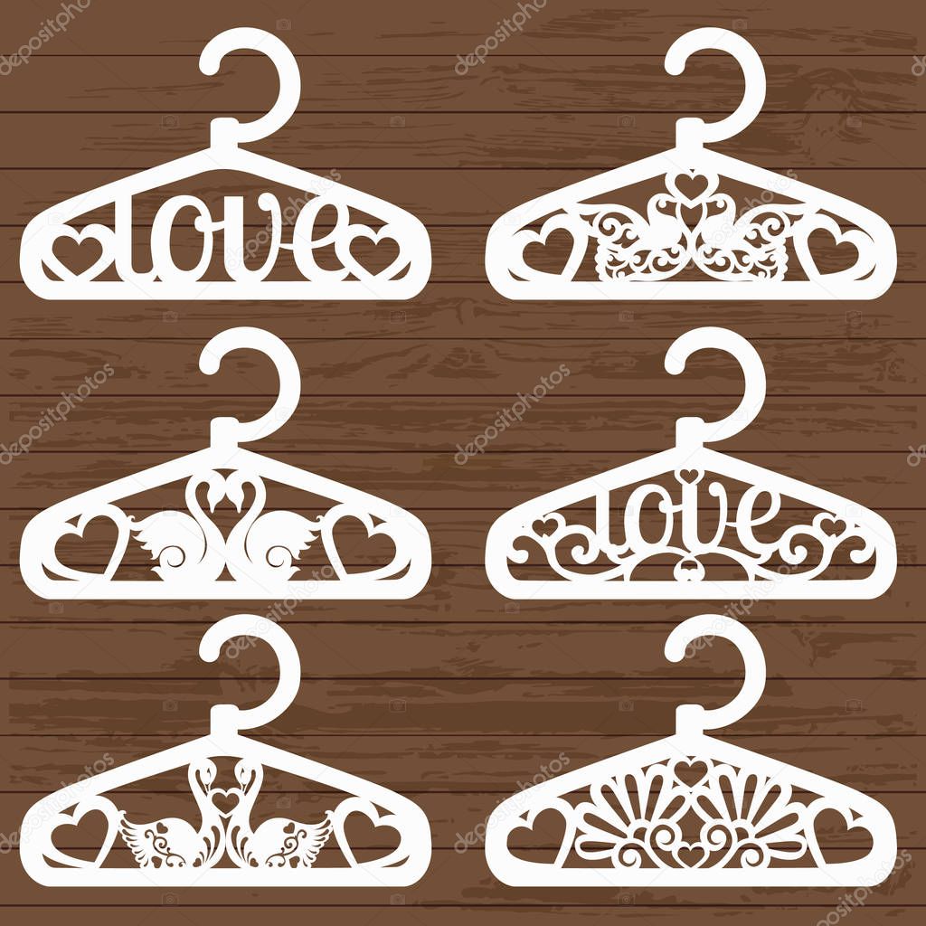 Silhouette of the hanger for laser cutting