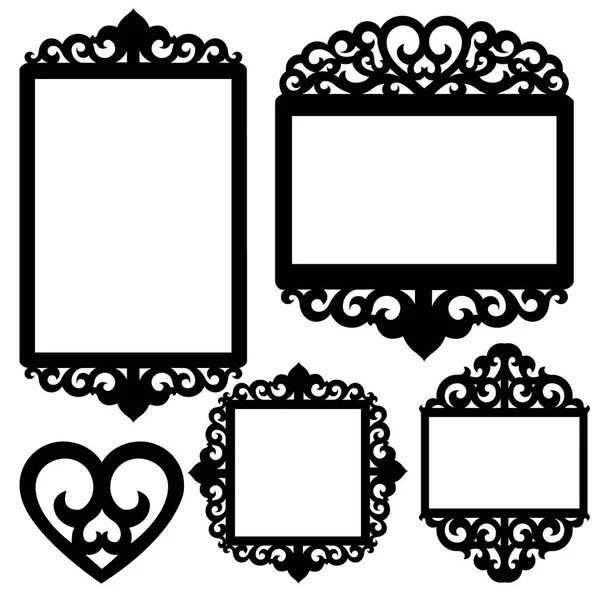 Frames Laser Cutting Frames — Stock Vector