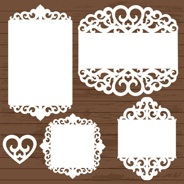 Frames Laser Cutting Frames — Stock Vector