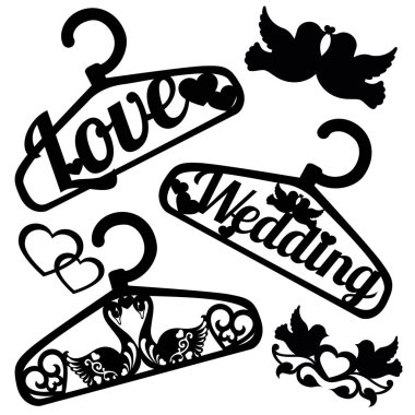 Lazer kesim için askı silüeti