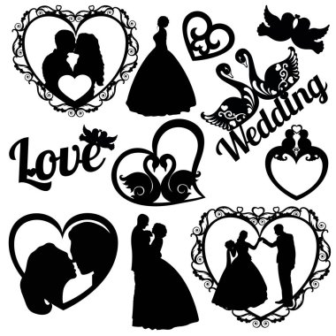 Düğün lazer kesim şablonları