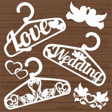 Lazer kesim için askı silüeti