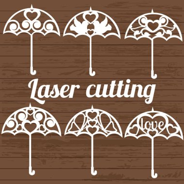 lazer kesim şemsiye desenleri seti
