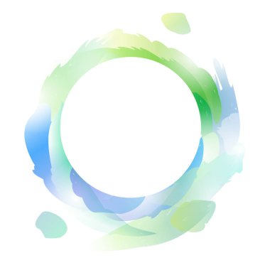 Yuvarlak kare çok renkli darbeleri ile. Vektör yaratıcılık için şablon