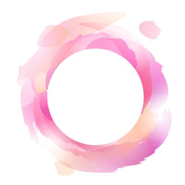 Yuvarlak kare çok renkli darbeleri ile. Afiş, kartı ve yaratıcılık için vektör şablon