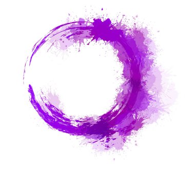 Yuvarlak kare grungy scuffs ve sulu boya spreyleri ile. Suluboya lekeleri. Davetiyeler, afiş ve tasarımınız için vektör öğesi