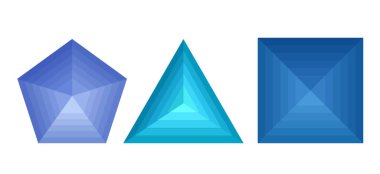 St metamorfoz ile 3d geometrik şekiller. Tasarımınız için vektör öğesi
