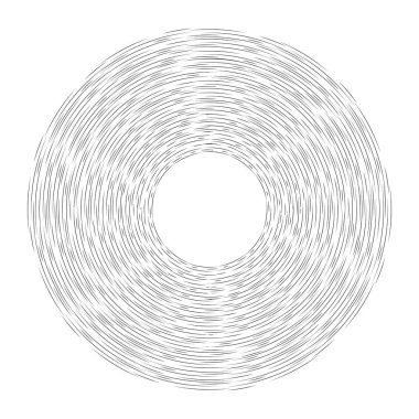 Kalem darbeleri ve çizgili yuvarlak çerçeve. Tebrik kartları, davetiyeler ve yaratıcılık için vektör öğesi