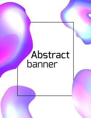 Holografik folyo elemanları ile soyut bir banner şablon. Sunumlar, slaytlar ve yaratıcılık için vektör öğesi