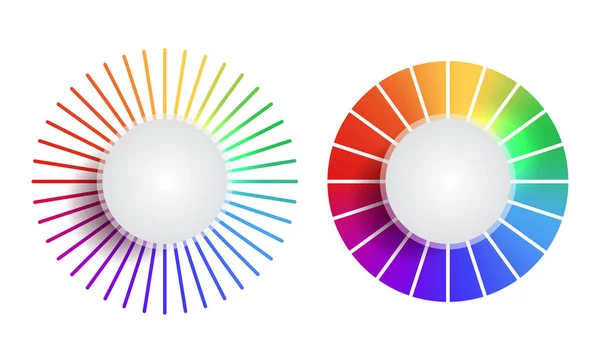 Zestaw Rainbow Okrągłe Banery Miejscem Dla Tekstu Obiekt Różni Się — Wektor stockowy