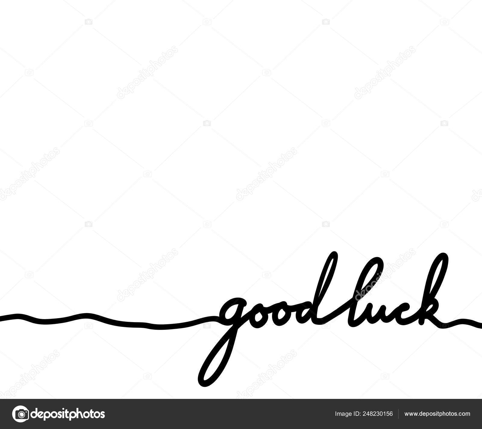 Good Luck Lettering White Background Stock Illustration by ©veleri  #248230156