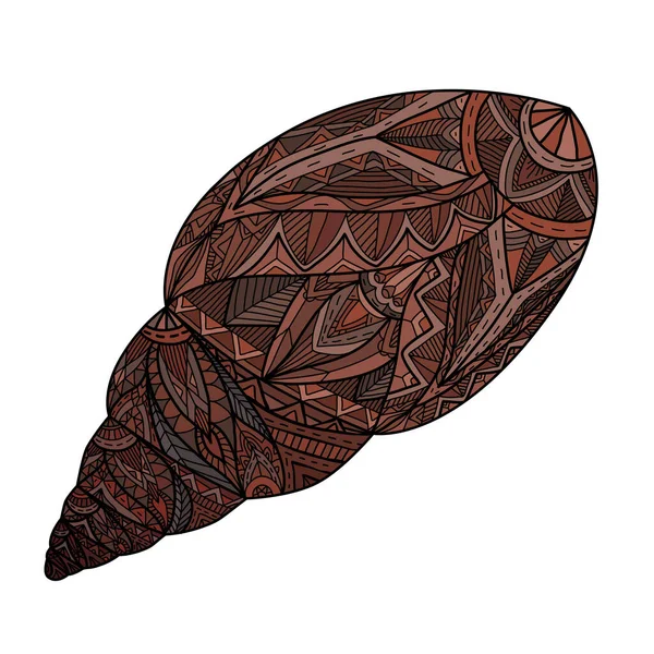 宝宝文の貝殻のカラーコンターイラスト カタツムリの殻 バナー カード あなたの創造性のためのベクトルカラフルなドア画像 — ストックベクタ