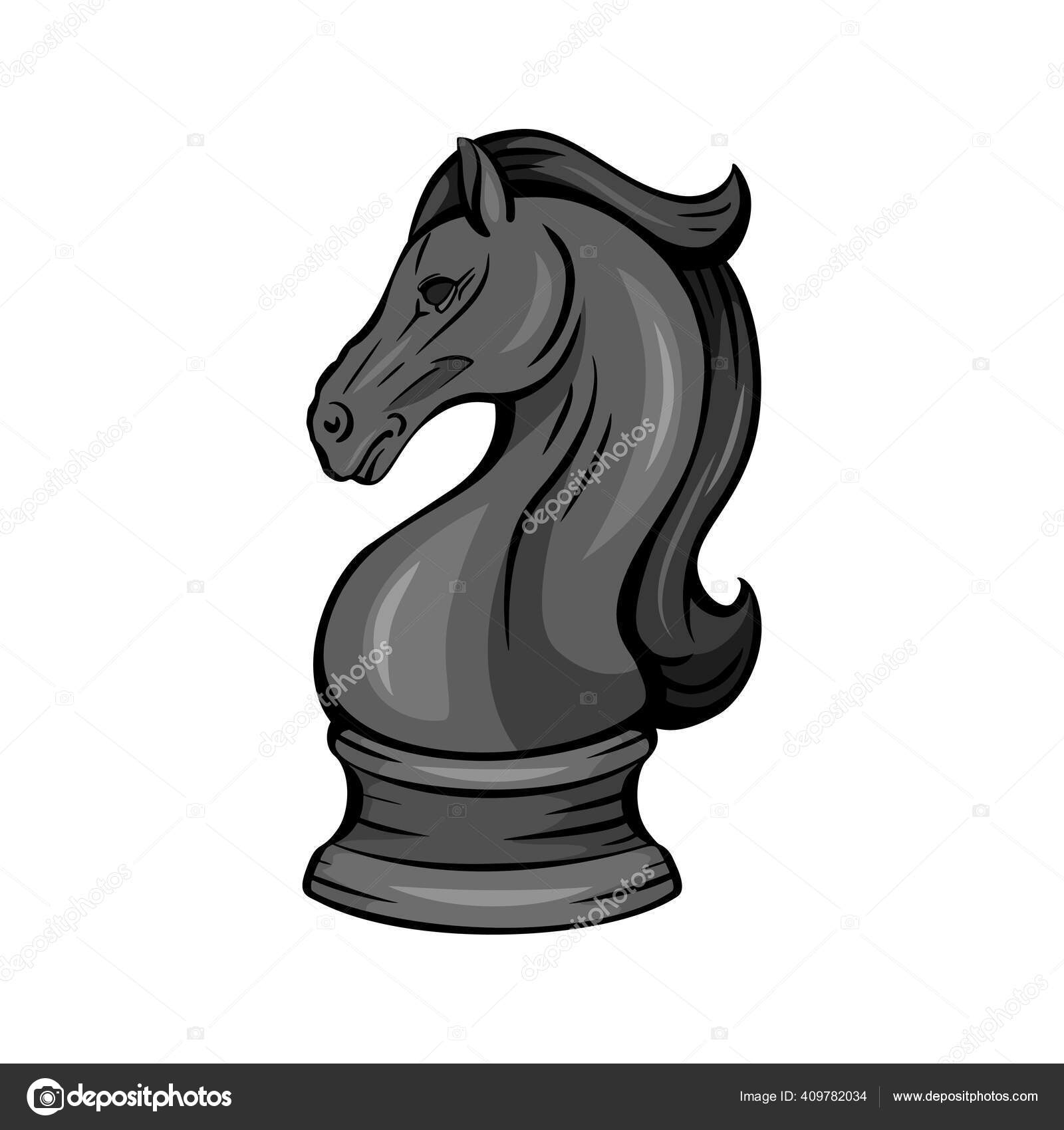 ícone De Linha Do Conceito De Cavalo De Xadrez. Ilustração Simples