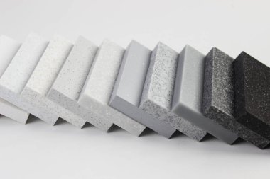 Mutfak tezgahları ve fayanslar için lüks mermer doğal taş levhalar. Tezgahlar için taş örnekleri.