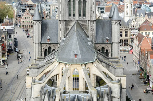 Szent Miklós Templom Gentben Belgium Stock Kép
