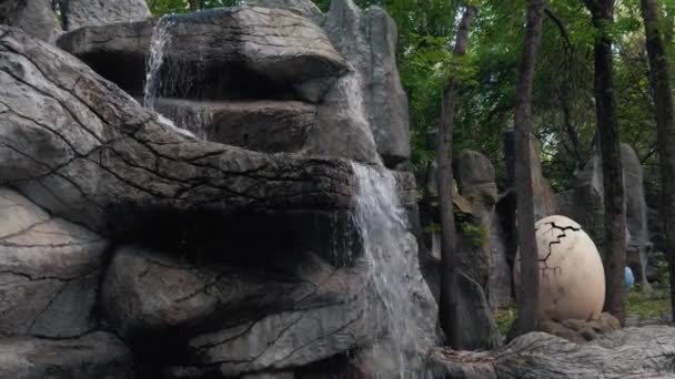 Small waterfall in the Park — Stock Footage Small waterfall in the Park Stock Footage