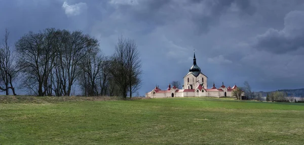 Kısa bir süre önce fırtına, Unesco Dünya Mirası Zelena hora, Çek Cumhuriyeti hacca Kilisesi