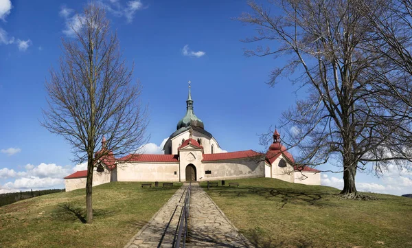 Στην Είσοδο Της Εκκλησία Προσκυνήματος Zelena Χωρα Στην Τσεχική Δημοκρατία — Φωτογραφία Αρχείου