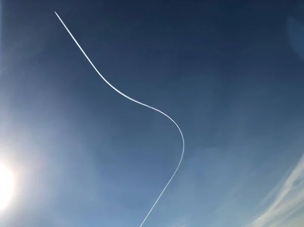 Aircraft flight path in clear weather