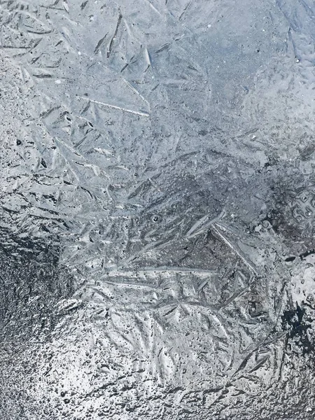 Bella pozzanghera congelata — Foto Stock