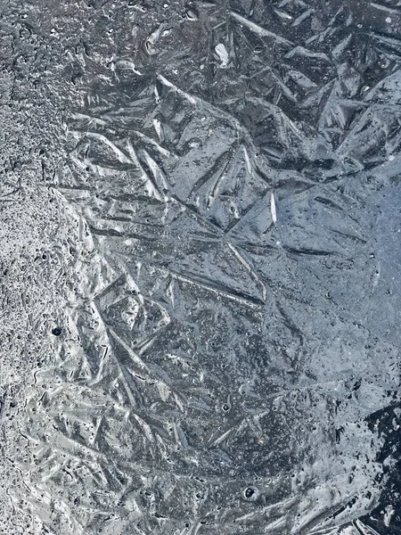 Hermoso charco congelado — Foto de Stock