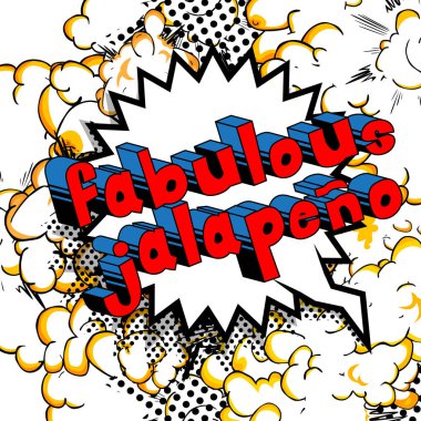 Harika Jalapeno - arka plan üzerinde çizgi roman tarzı kelime.