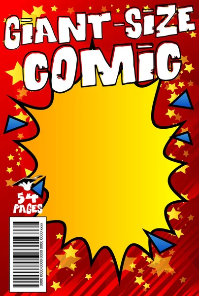 Soyut patlama arka plan ile düzenlenebilir çizgi roman kapak.