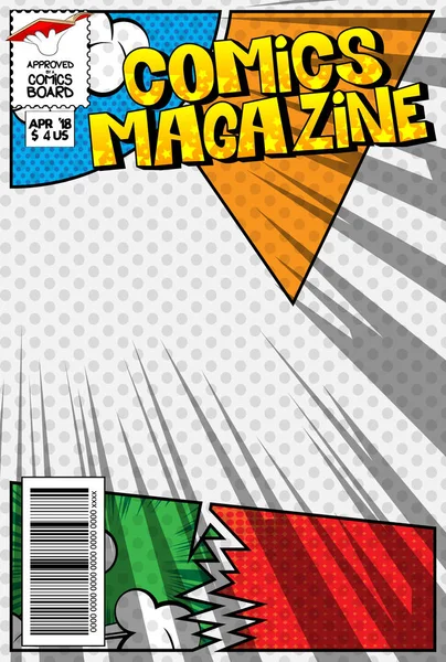 Soyut patlama arka plan ile düzenlenebilir çizgi roman kapak.