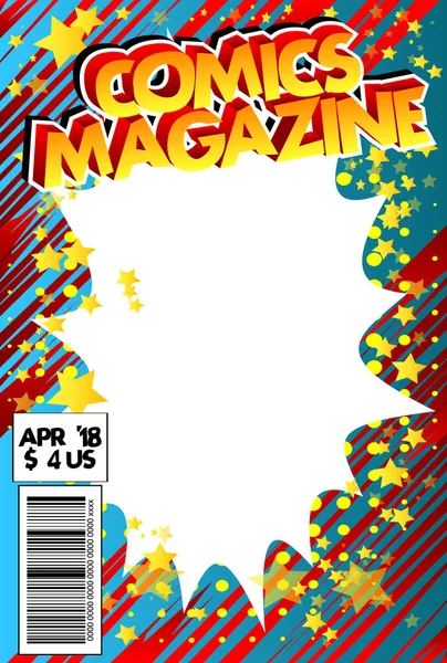 Portada Cómic Editable Con Fondo Abstracto — Archivo Imágenes Vectoriales