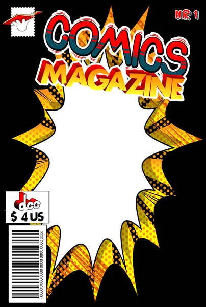 Soyut arkaplan ile düzenlenebilir çizgi roman kapağı.