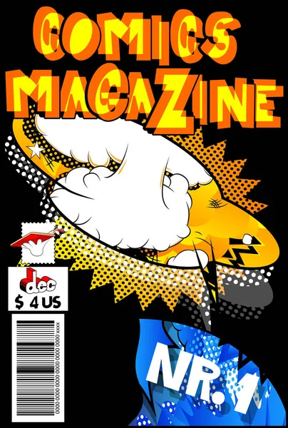 Soyut arkaplan ile düzenlenebilir çizgi roman kapağı.