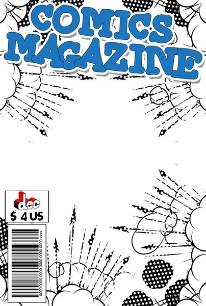 Soyut arkaplan ile düzenlenebilir çizgi roman kapağı.