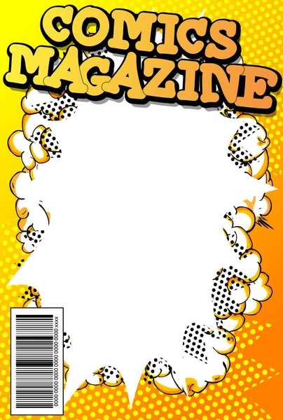 Soyut arkaplan ile düzenlenebilir çizgi roman kapağı.