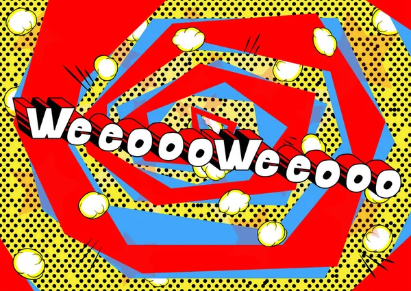 Weeooooweeoooo Vector Ilustrado Cómic Expresión Estilo — Archivo Imágenes Vectoriales