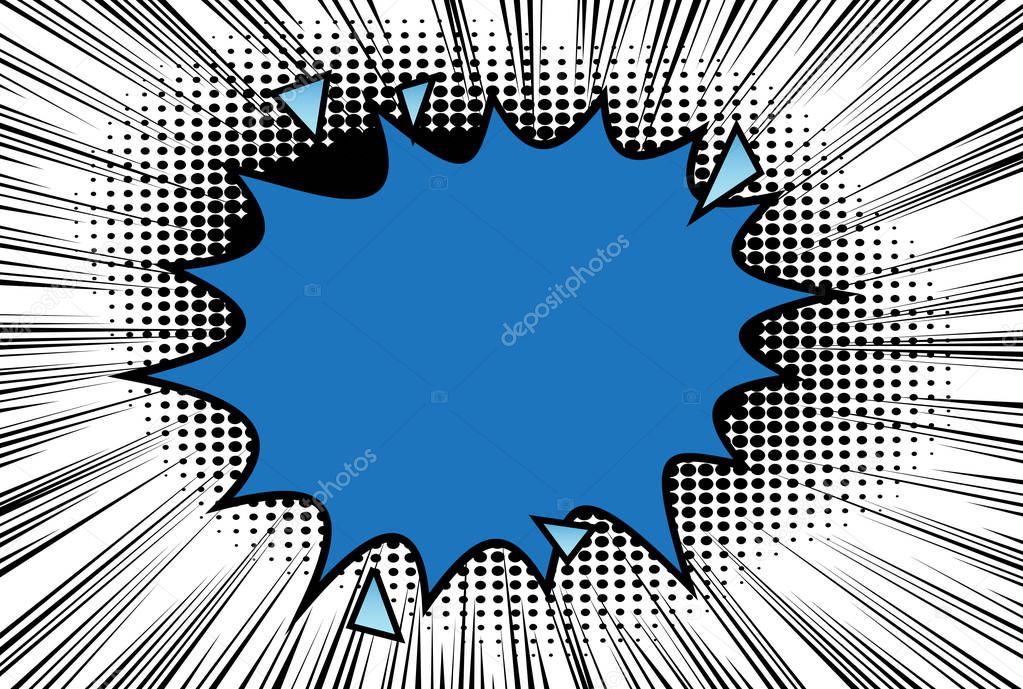 Vector illustrated comic book style abstract background.