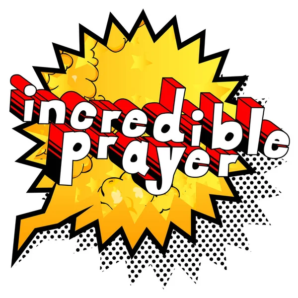 İnanılmaz dua - arka plan üzerinde çizgi roman kelime.