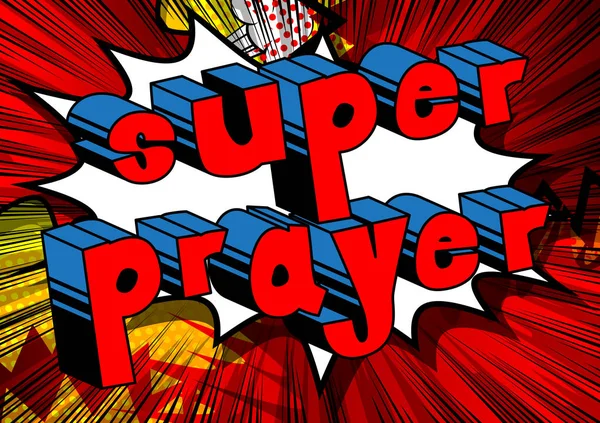 Süper dua - arka plan üzerinde çizgi roman kelime.