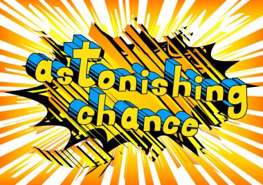 Şaşırtıcı şans - arka plan üzerinde çizgi roman kelime.