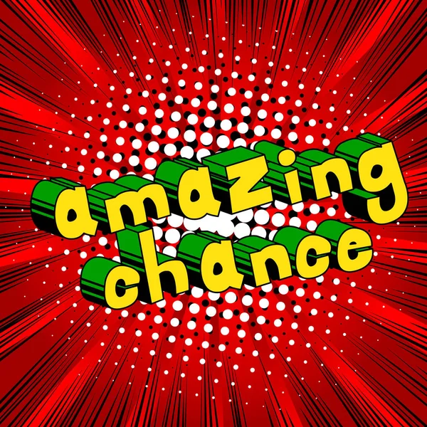 Şaşırtıcı şans - arka plan üzerinde çizgi roman kelime.