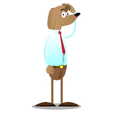 Karikatür resimli iş köpek karıştı.