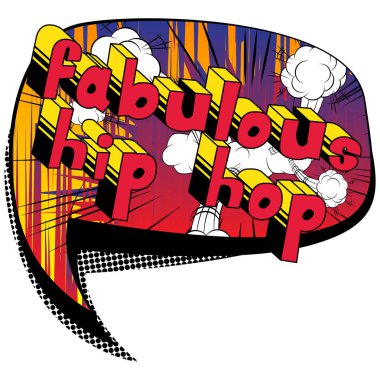 Muhteşem Hip Hop - arka plan üzerinde çizgi roman kelime.