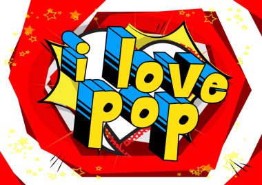 Arka plan üzerinde çizgi roman kelime seviyorum baba-.