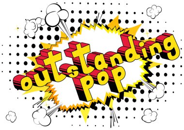 En İyi Pop - arka plan üzerinde çizgi roman kelime.