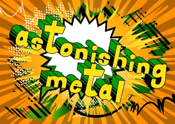 Şaşırtıcı Metal - arka plan üzerinde çizgi roman kelime.