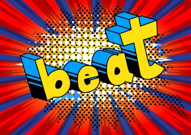 Beat - arka plan üzerinde çizgi roman kelime.
