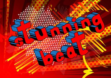 Çarpıcı Beat - arka plan üzerinde çizgi roman kelime.
